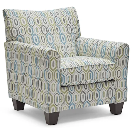 Contemporary Accent Chair with Tapered Feet